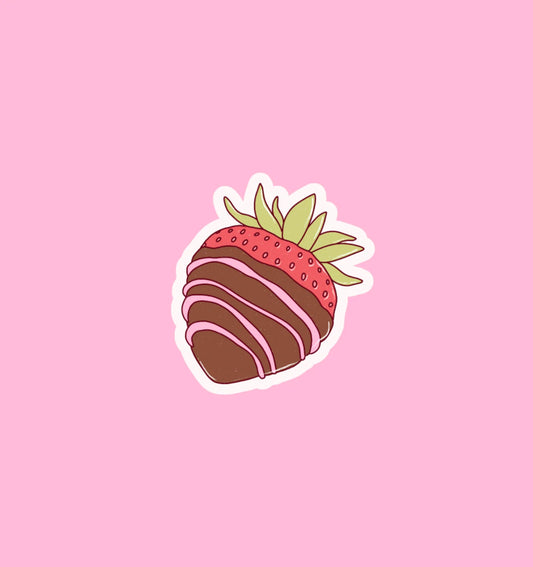 Sticker - Fraise au chocolat