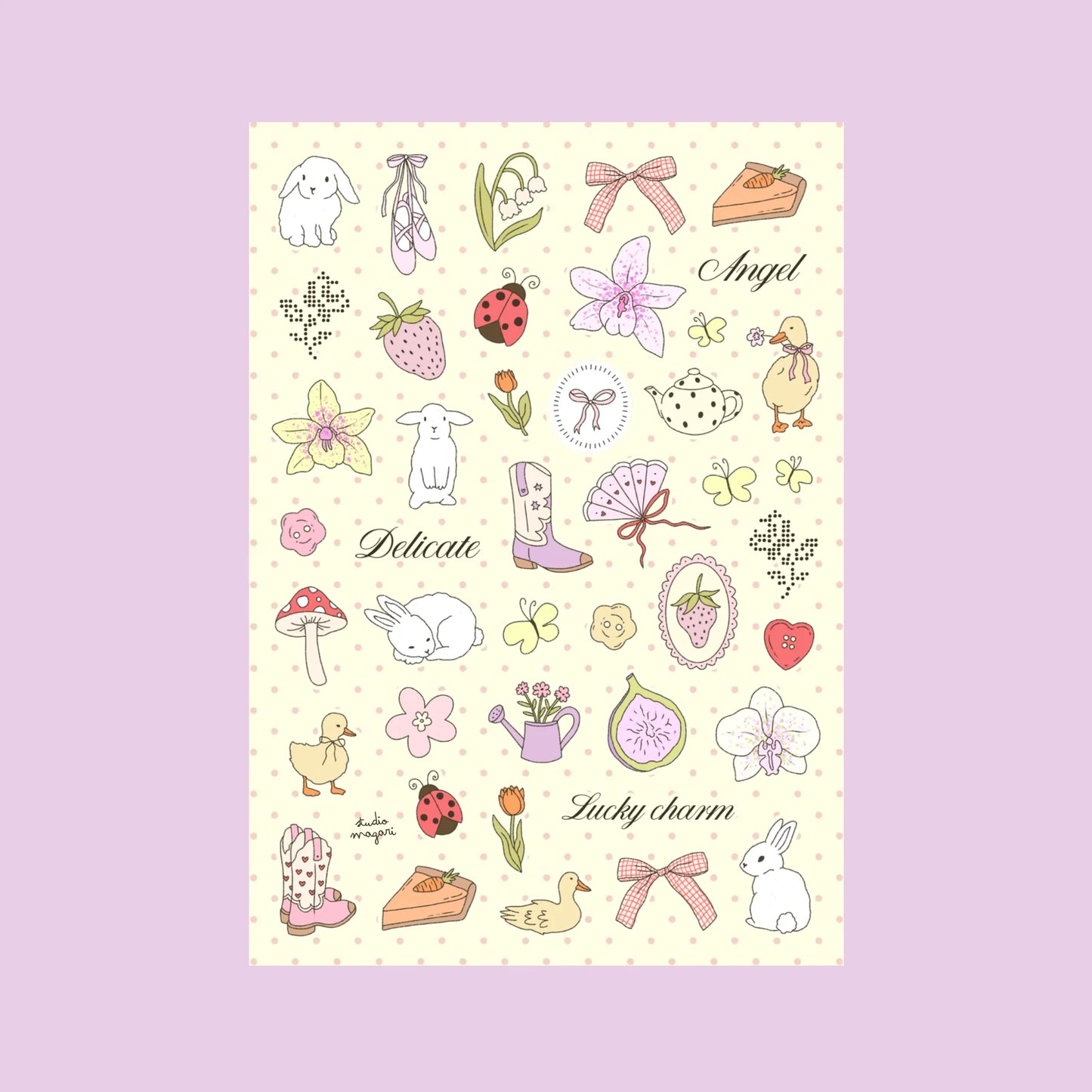 Planche de stickers - Printemps Délicat