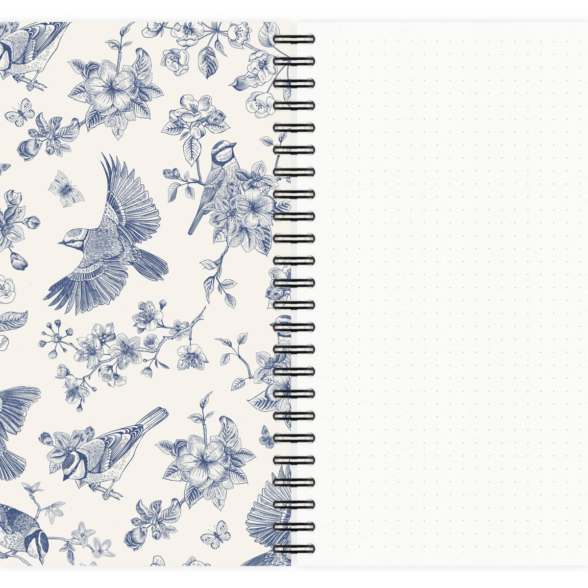 Carnet à spirale pointillé - Motifs naturels
