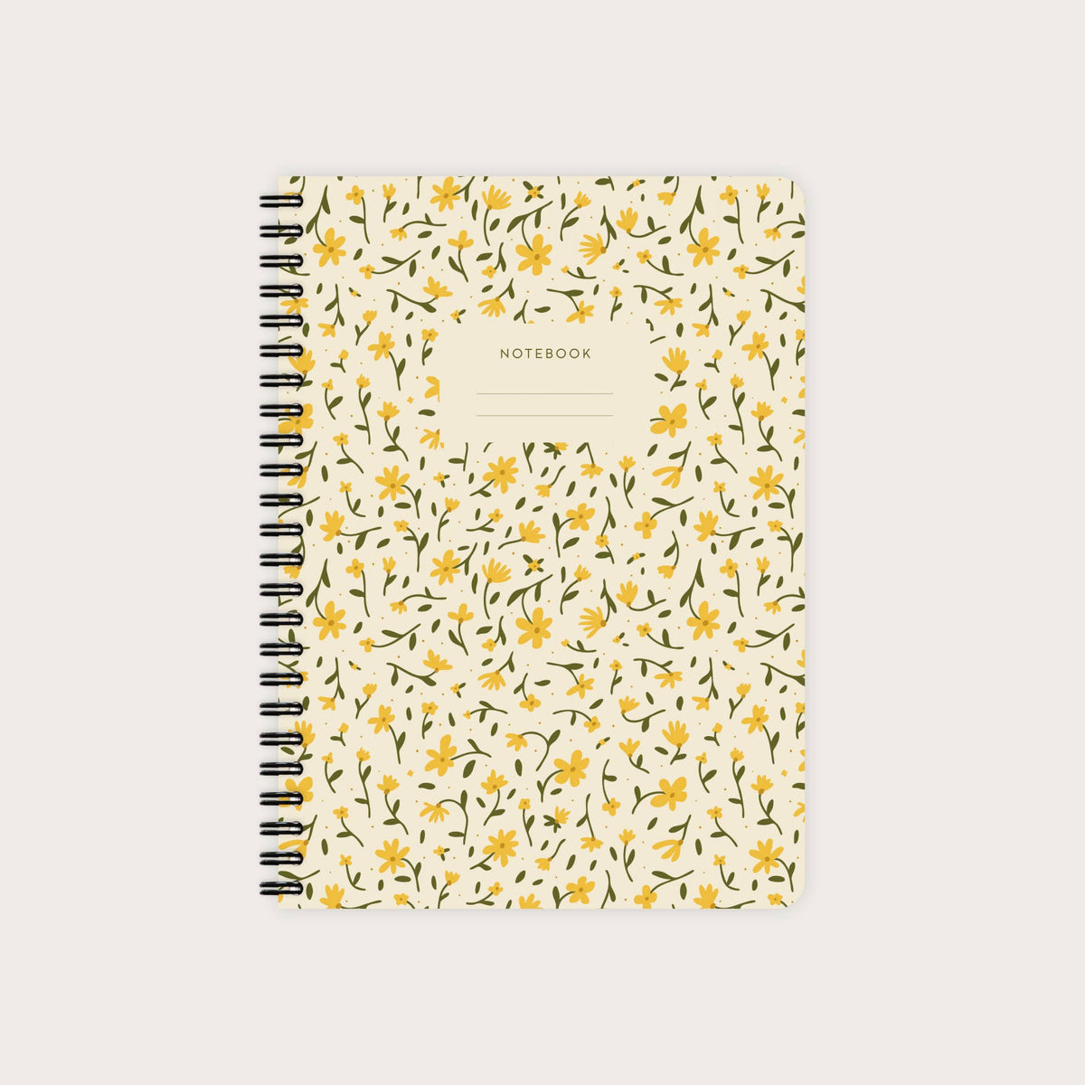 Carnet à spirale vierge - Floral bohème