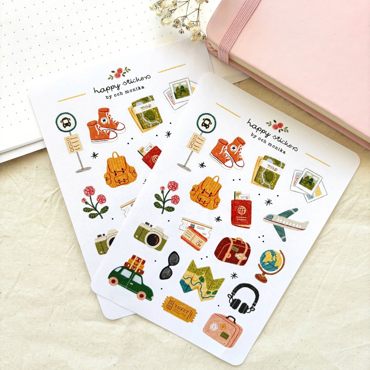 Planche de stickers - Voyageur
