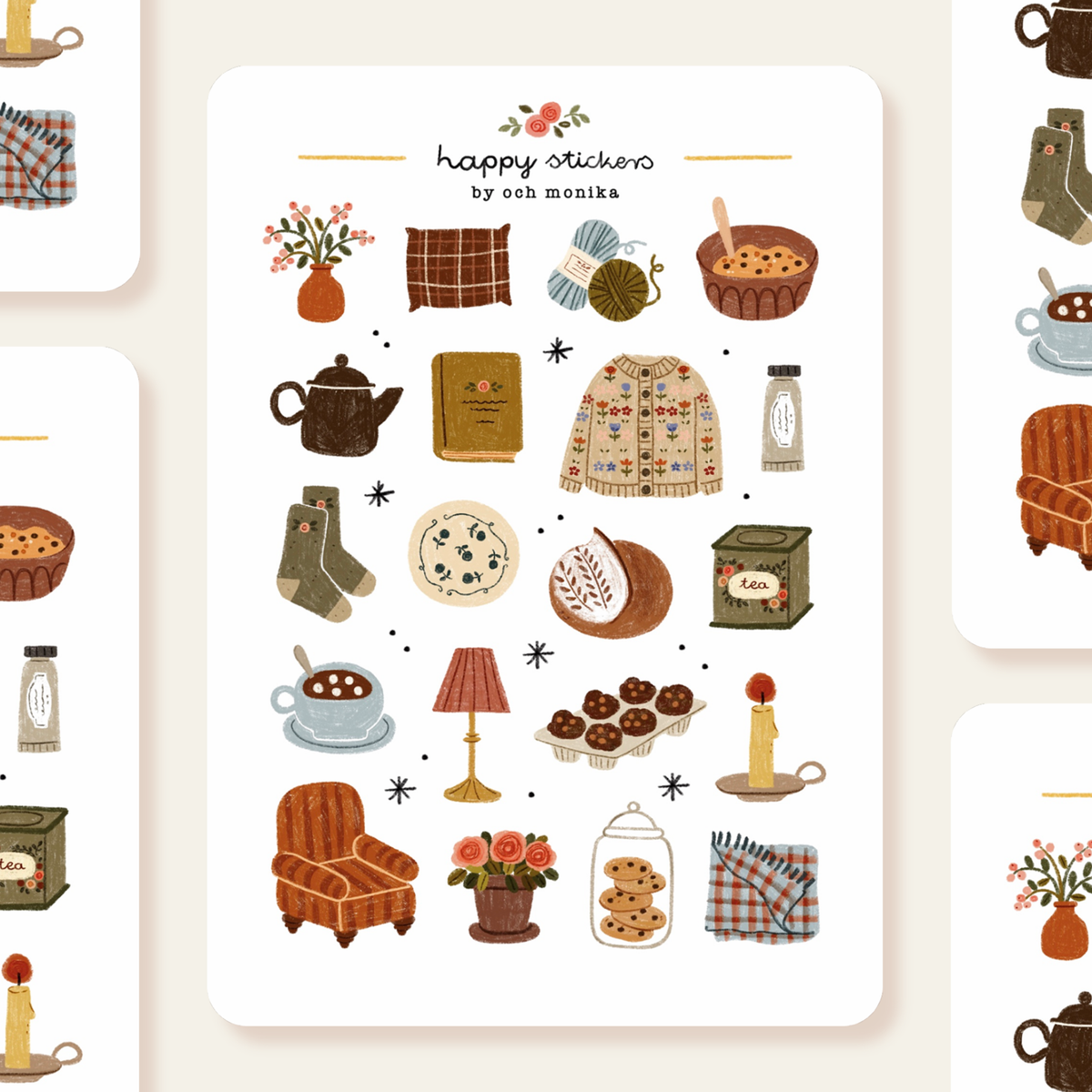 Planche de stickers - Maison Douillette