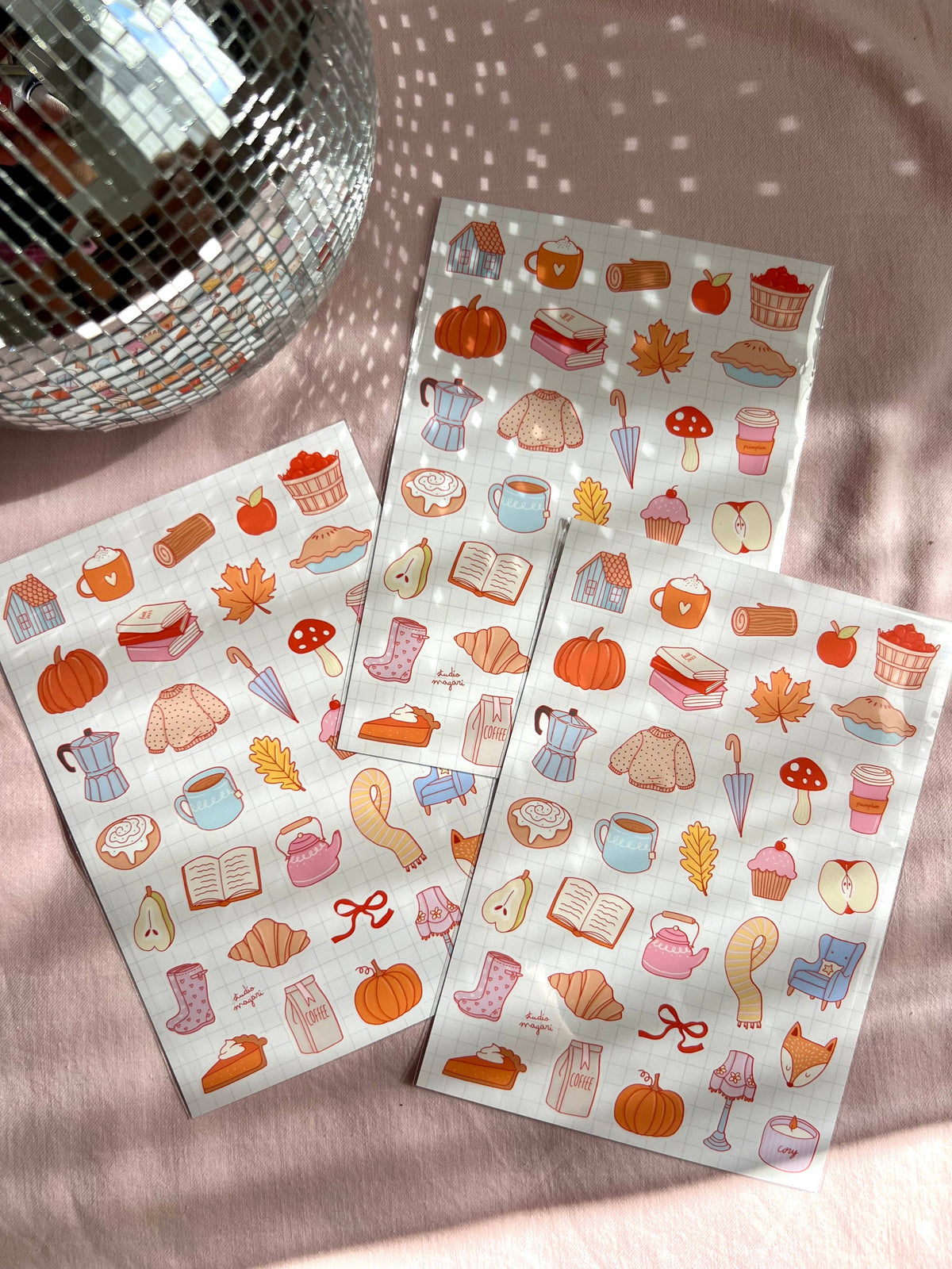 Planche de stickers - Automne Girly