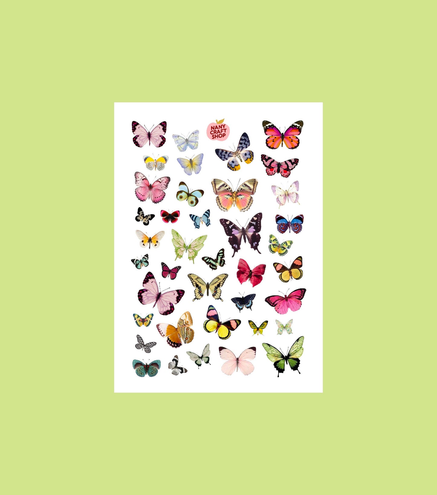Planche de stickers - Papillons