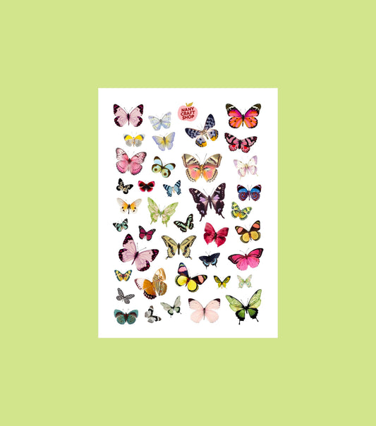Planche de stickers - Papillons