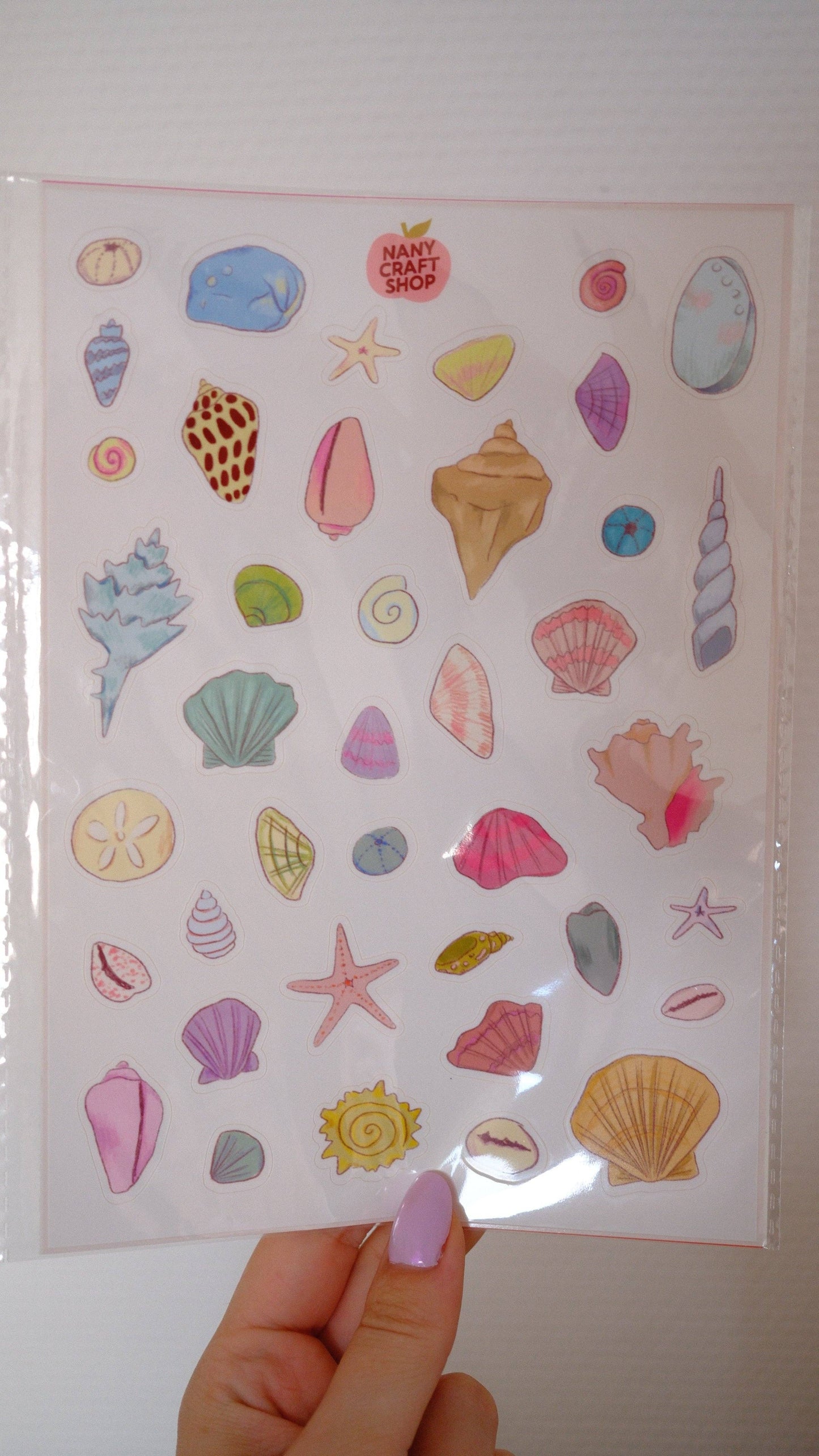 Planche de stickers - Mini Coquillages