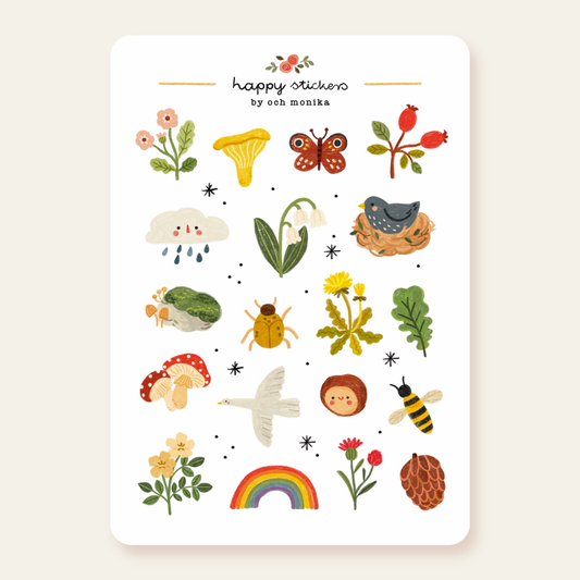 Planche de stickers - Nature