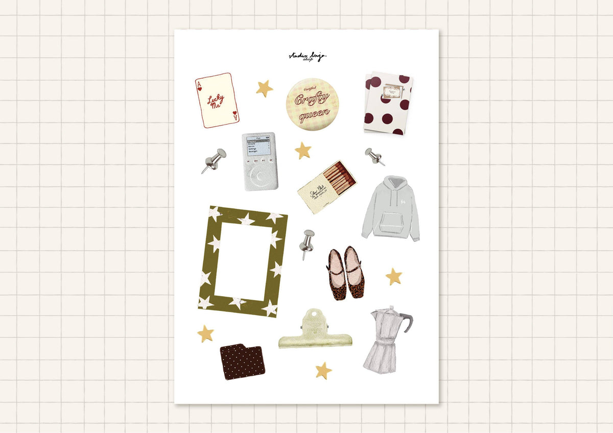 Carnet - Souvenirs Diary and stickers