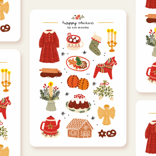 Planche de stickers - Temps de Noël