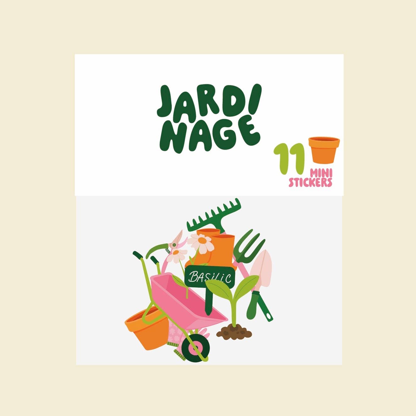 Lot de stickers - Jardinage