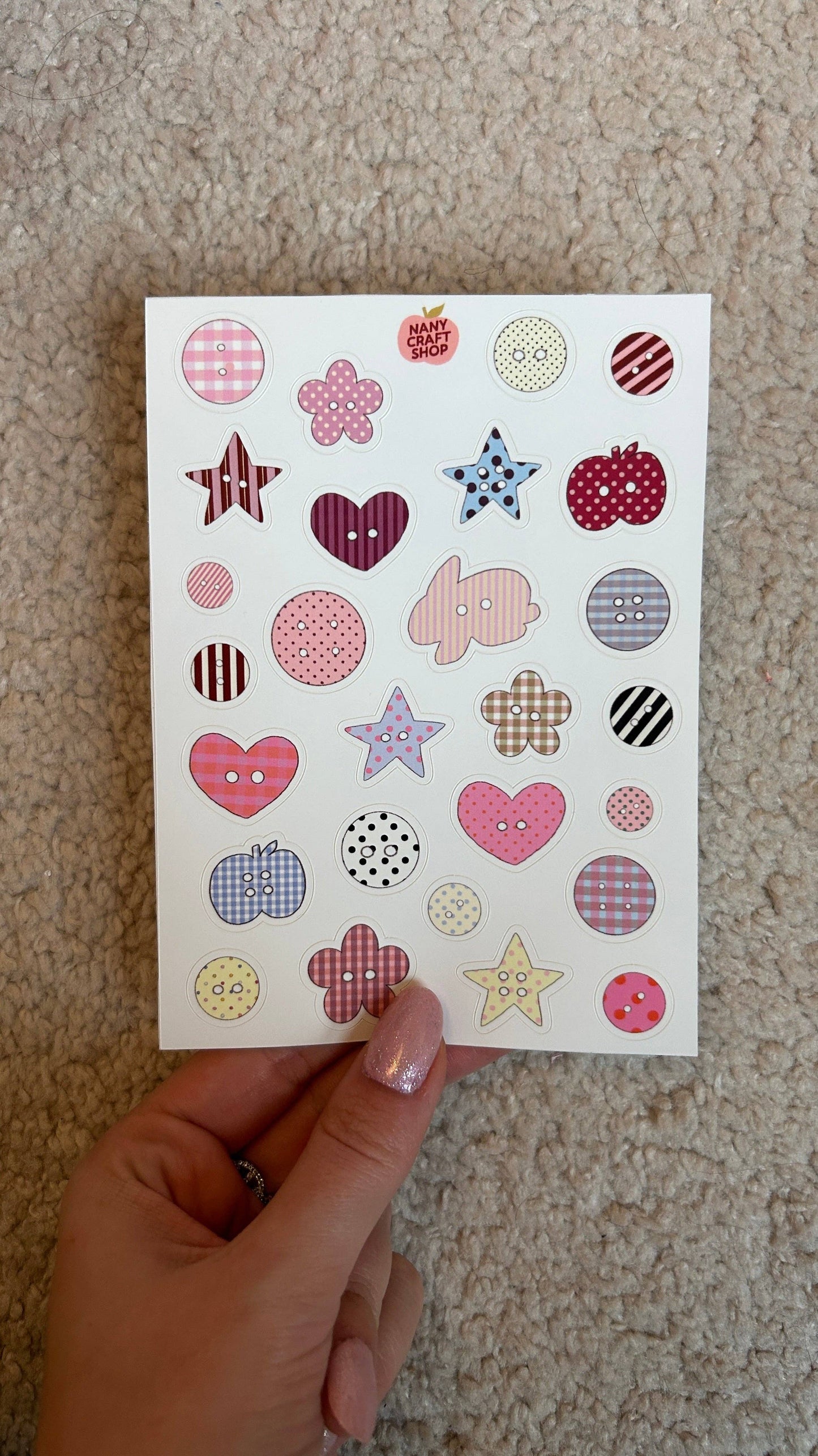 Planche de stickers - Boutons