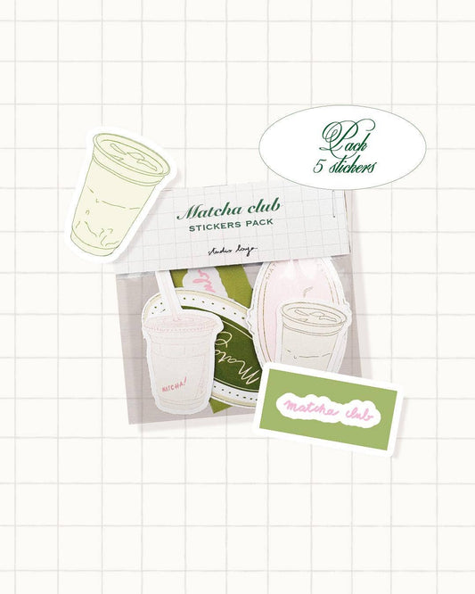 Lot de stickers - Matcha girl