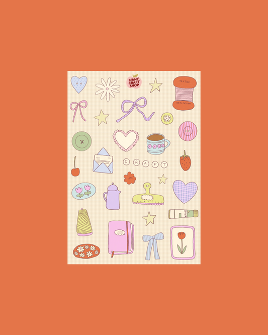 Planche de stickers - Pastel Printemps
