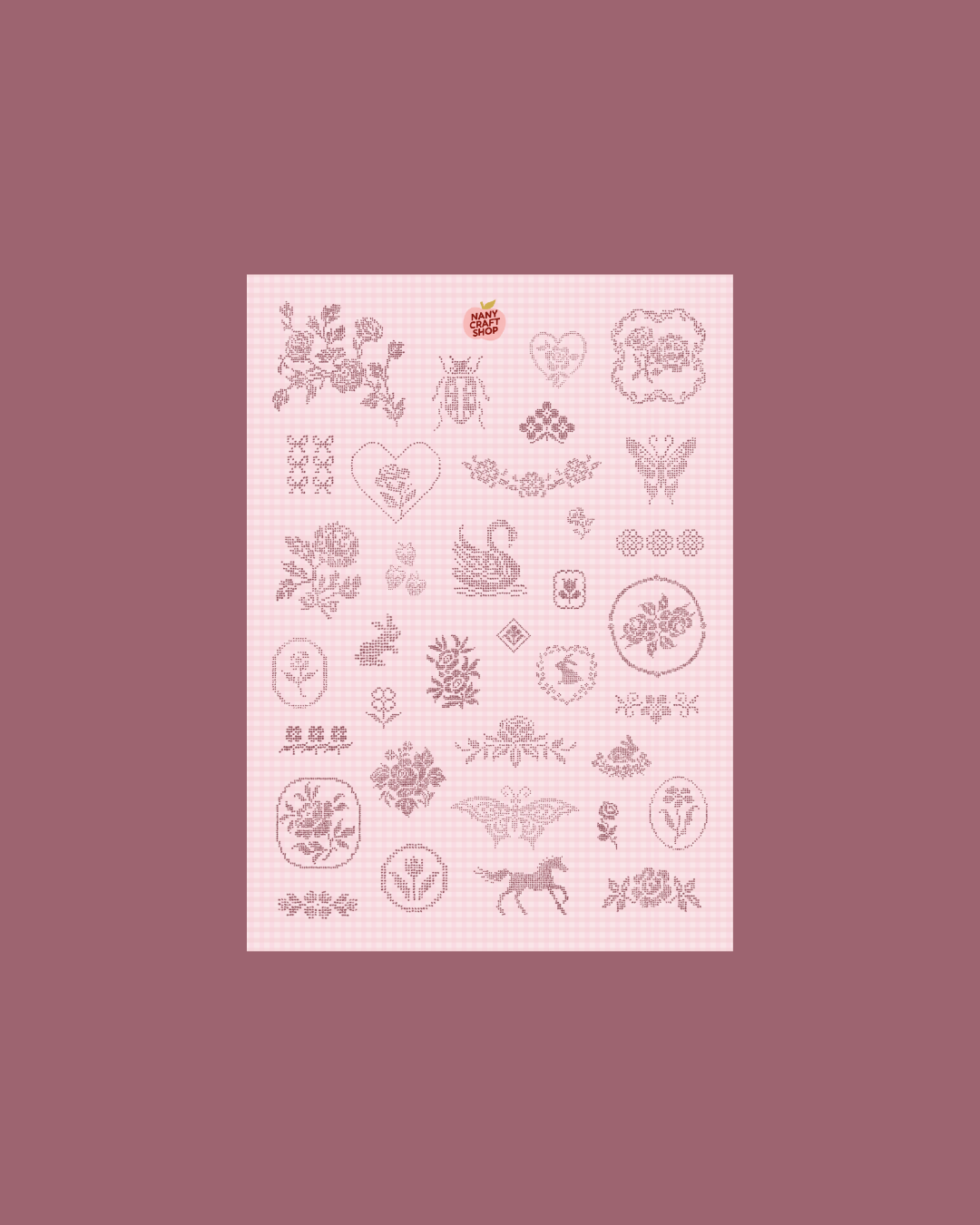 Planche de stickers - Broderie