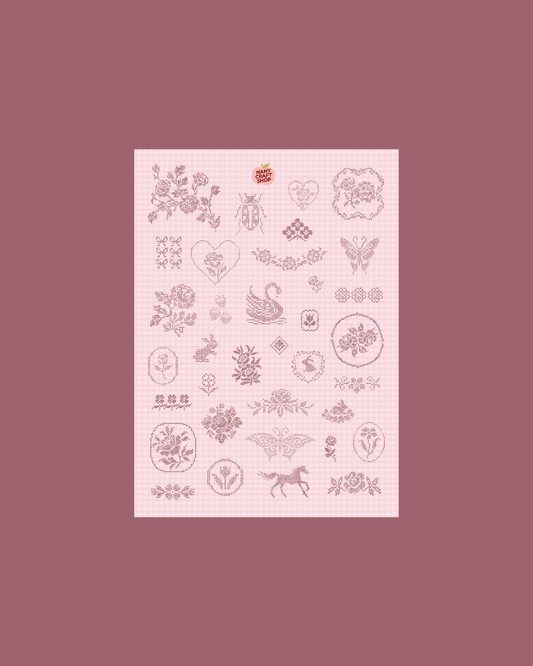 Planche de stickers - Broderie