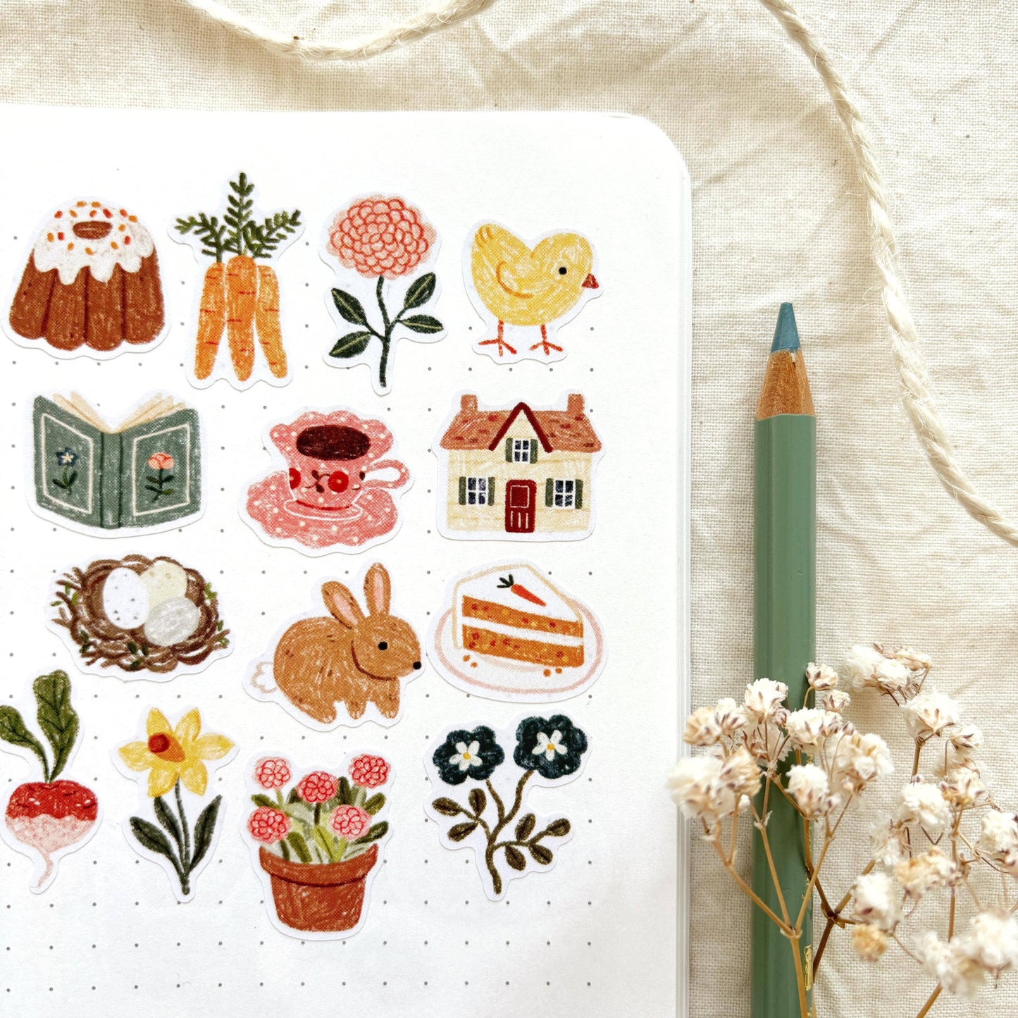 Planche de stickers - Début de printemps