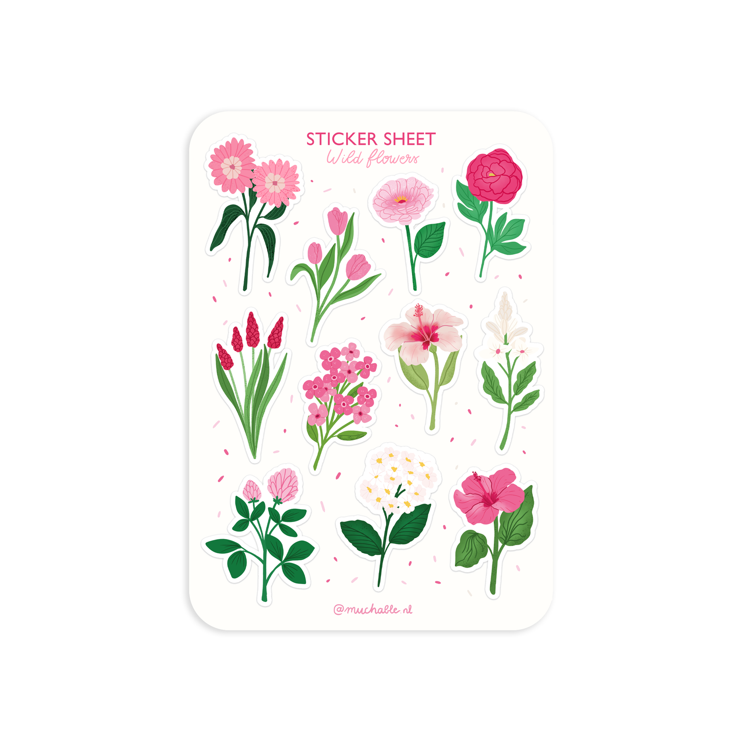 Planche de stickers - Fleurs sauvages