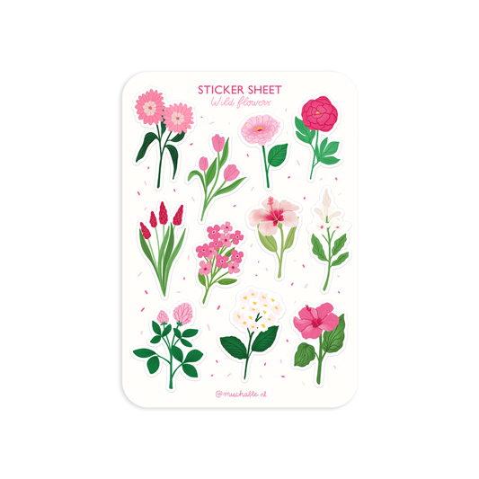 Planche de stickers - Fleurs sauvages