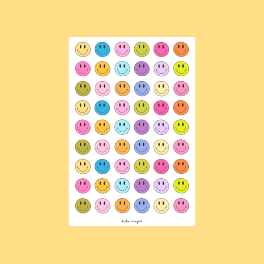 Planche de stickers - Smileys Arc-en-ciel