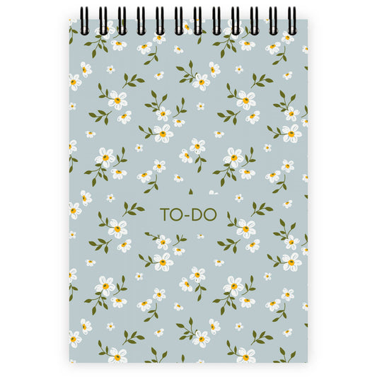 Carnet do list - Floral bohème bleu