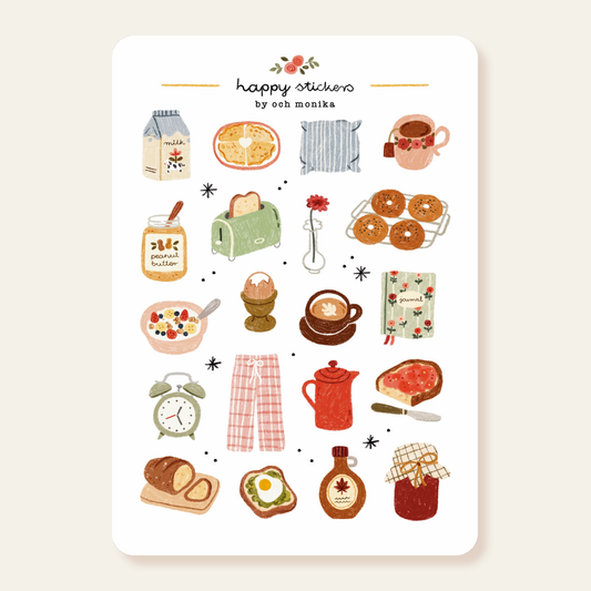 Planche de stickers - Bonjour