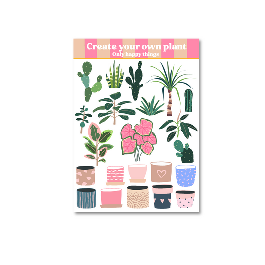 Planche de stickers - Plantes à composer