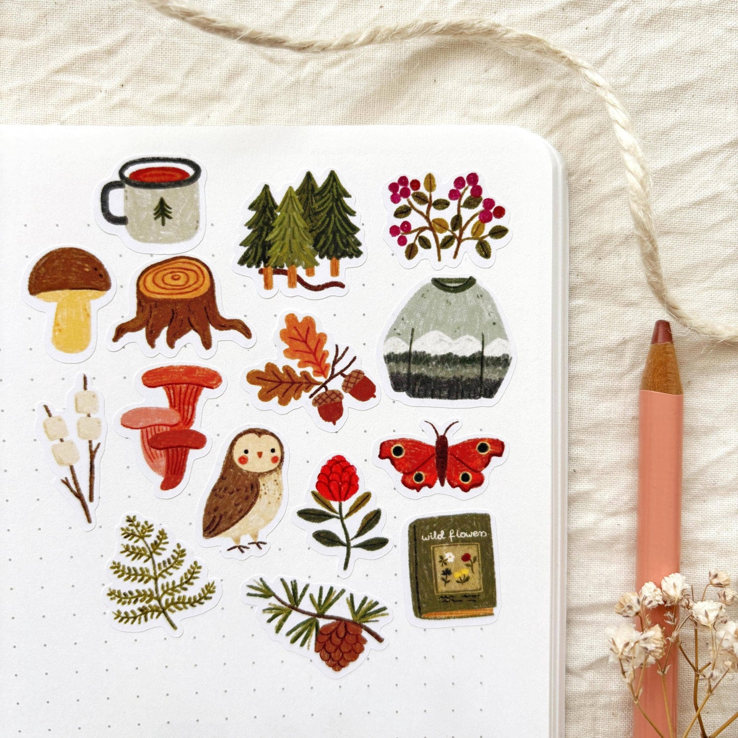 Planche de stickers - Promenades en forêt