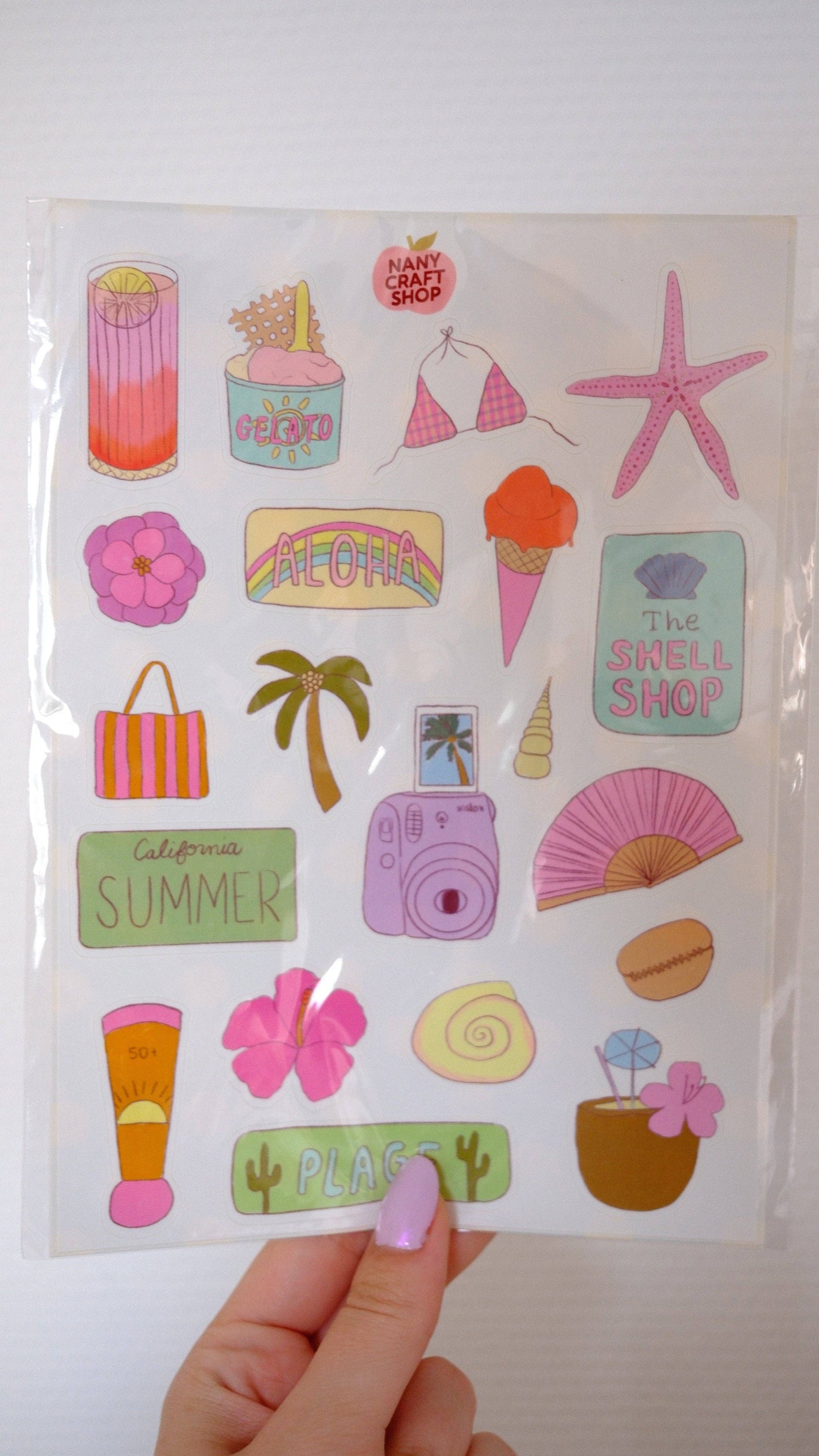 Planche de stickers - Summer Girl