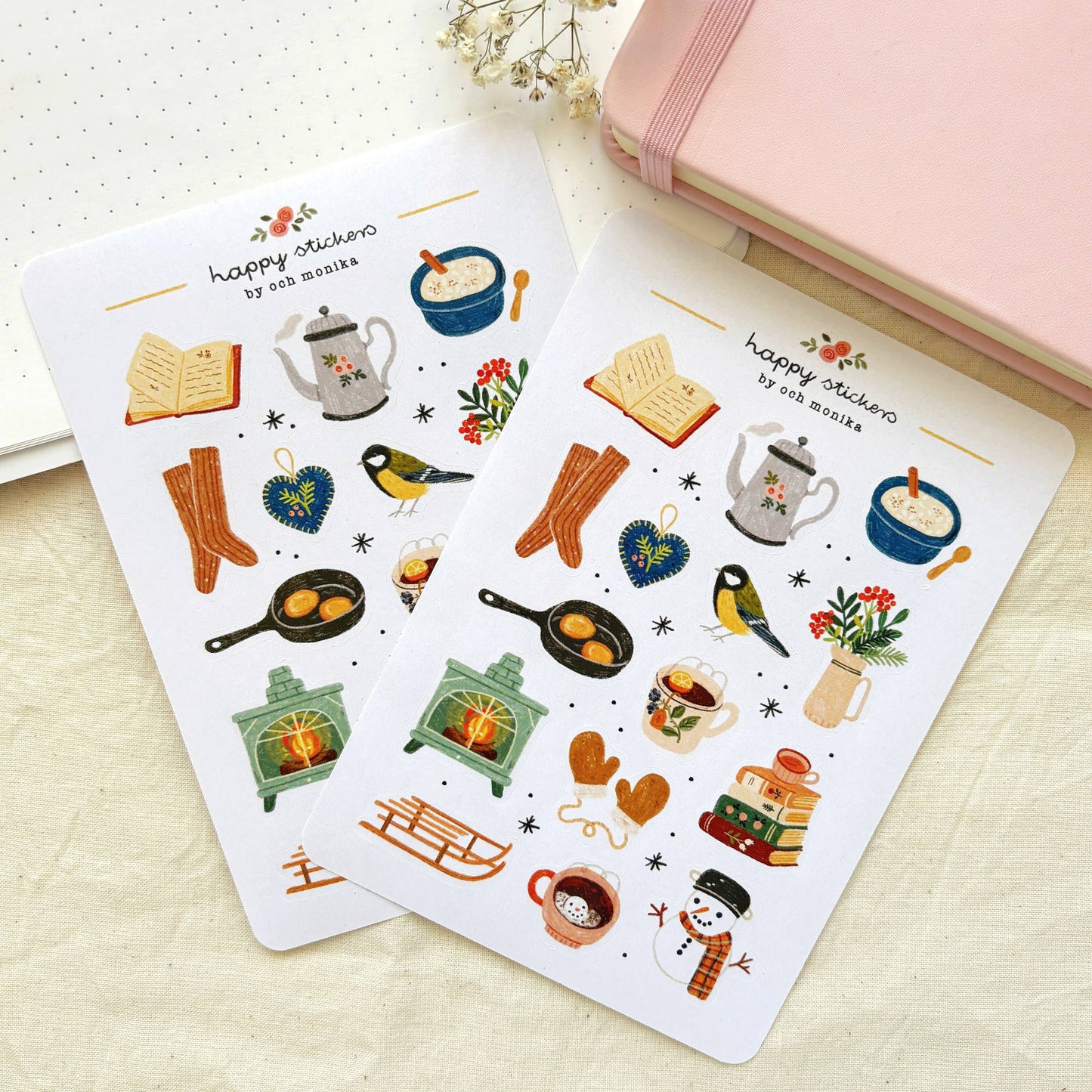 Planche de stickers - Matin d'hiver