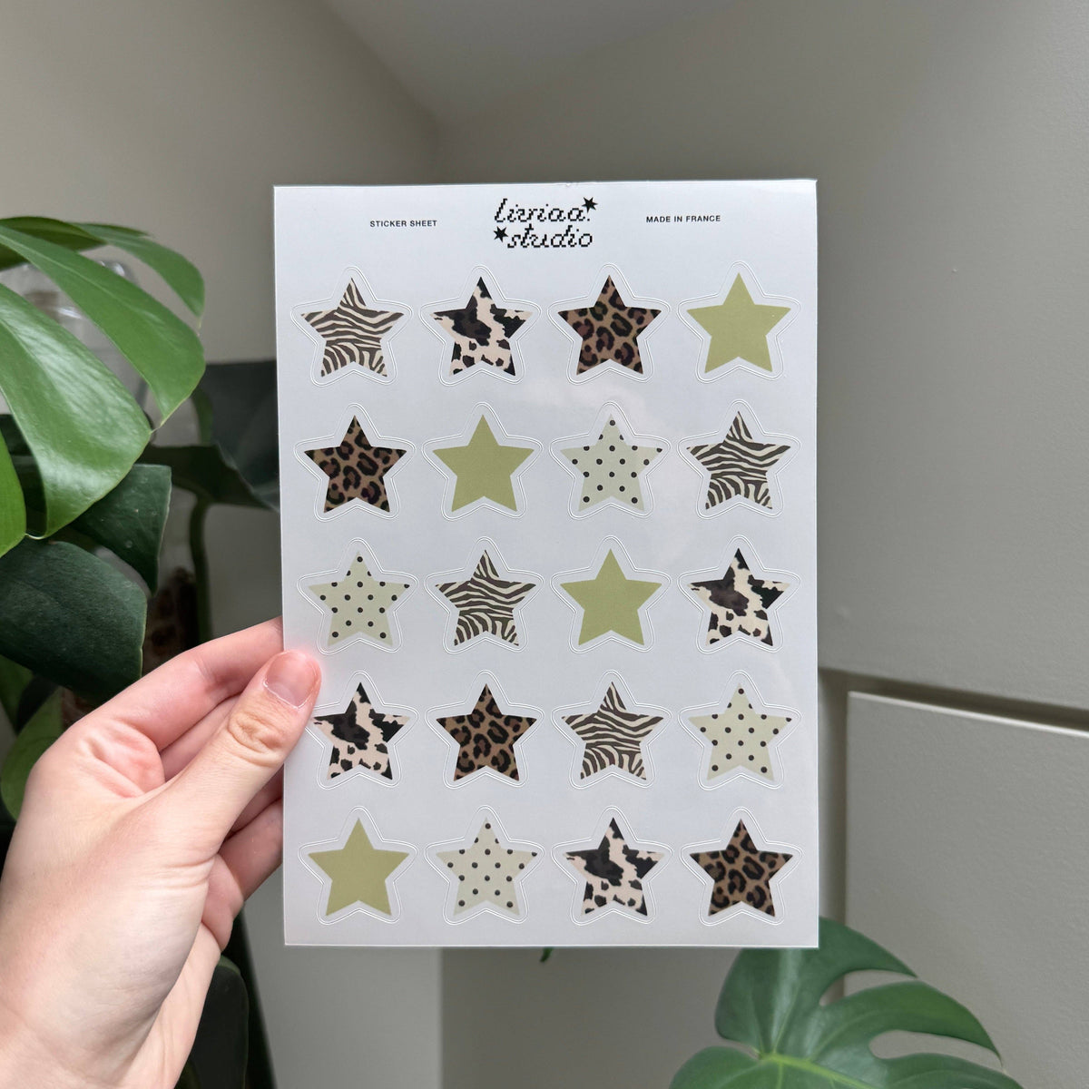 Planche de sticker - Étoiles à motifs