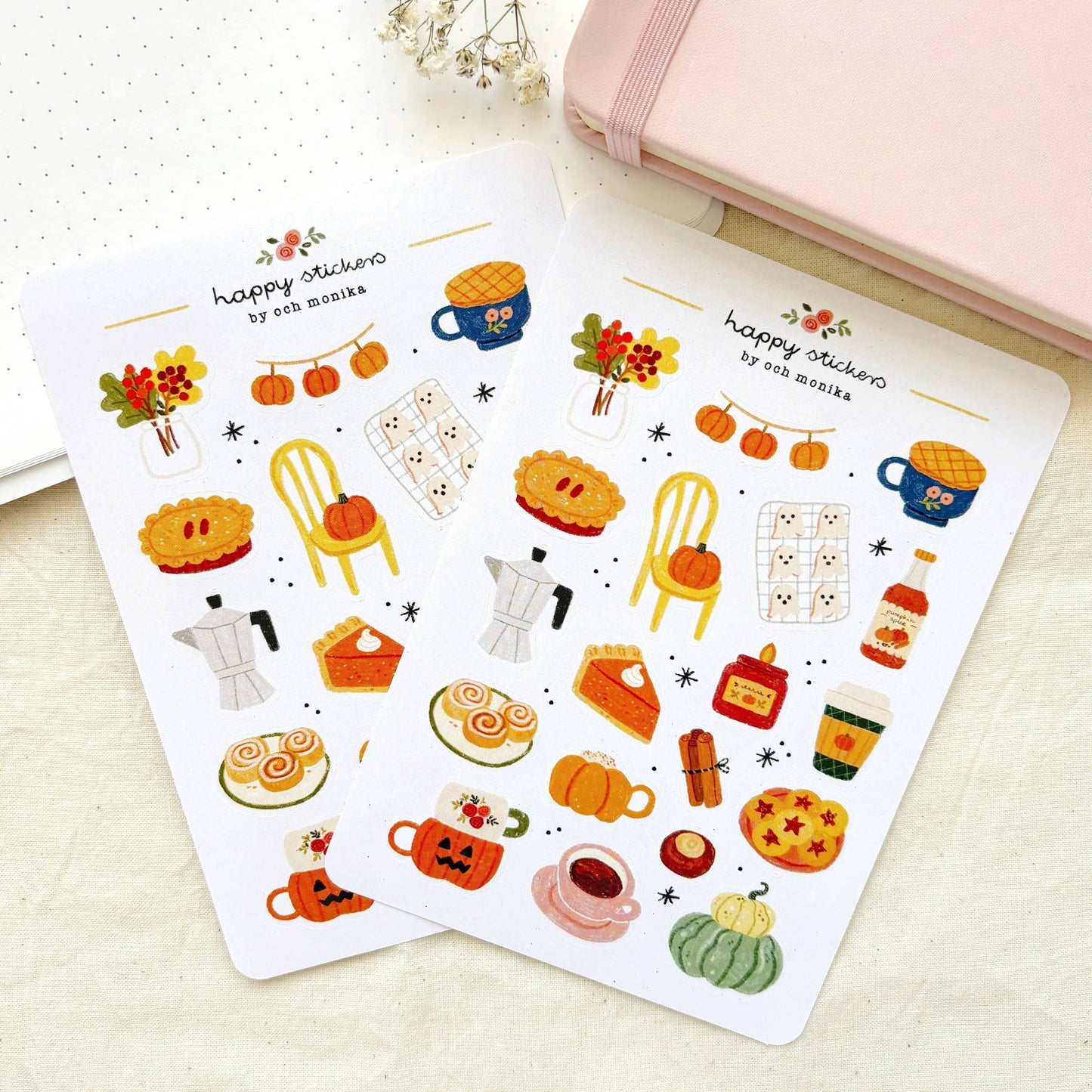 Planche de stickers - Fall Coffee