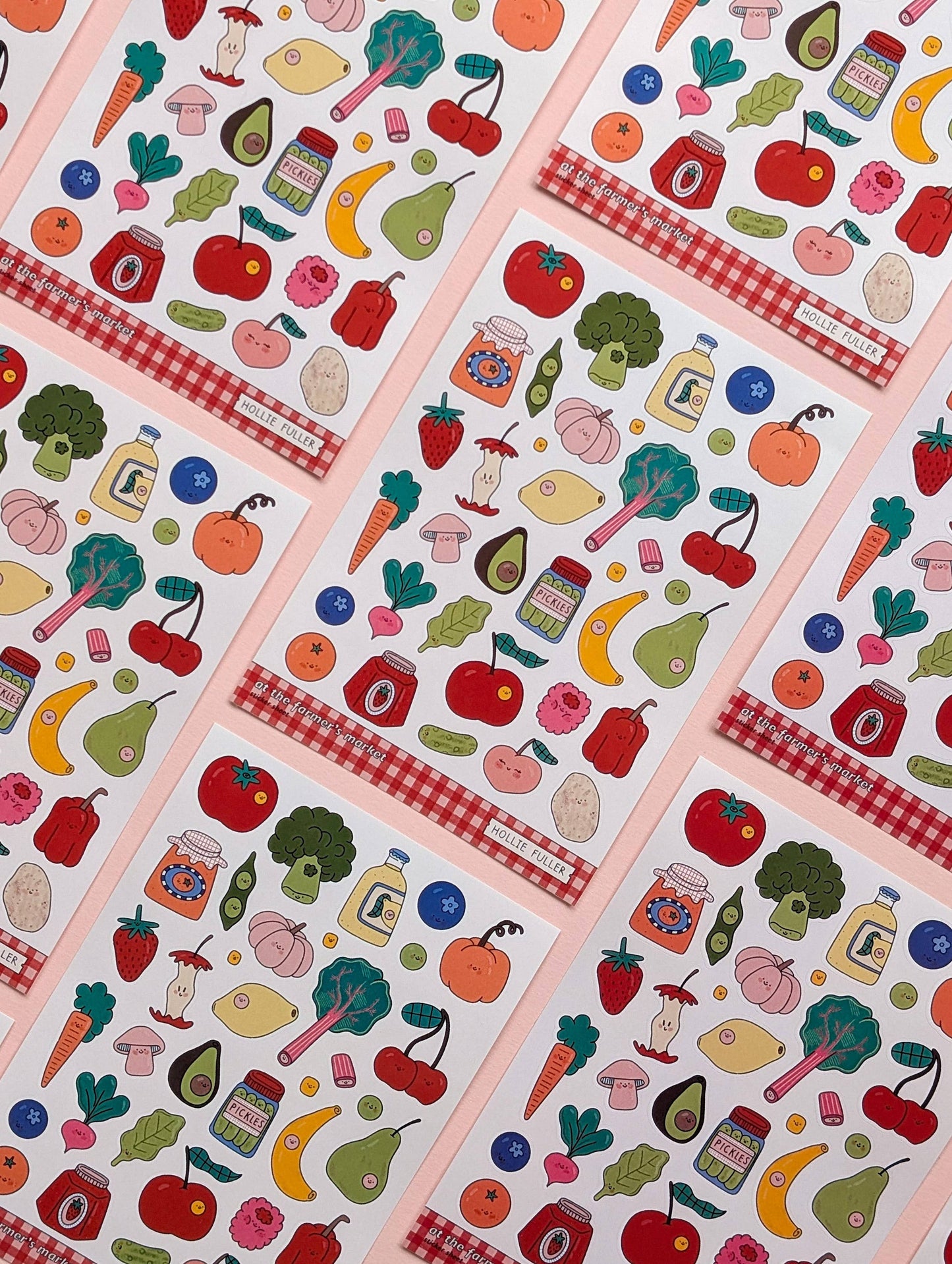 Planche de stickers - Au marché fermier