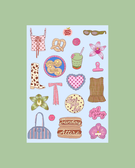 Planche de stickers - Cool Girl