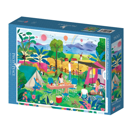 Puzzle 1500 pièces - L'Eté au Camping