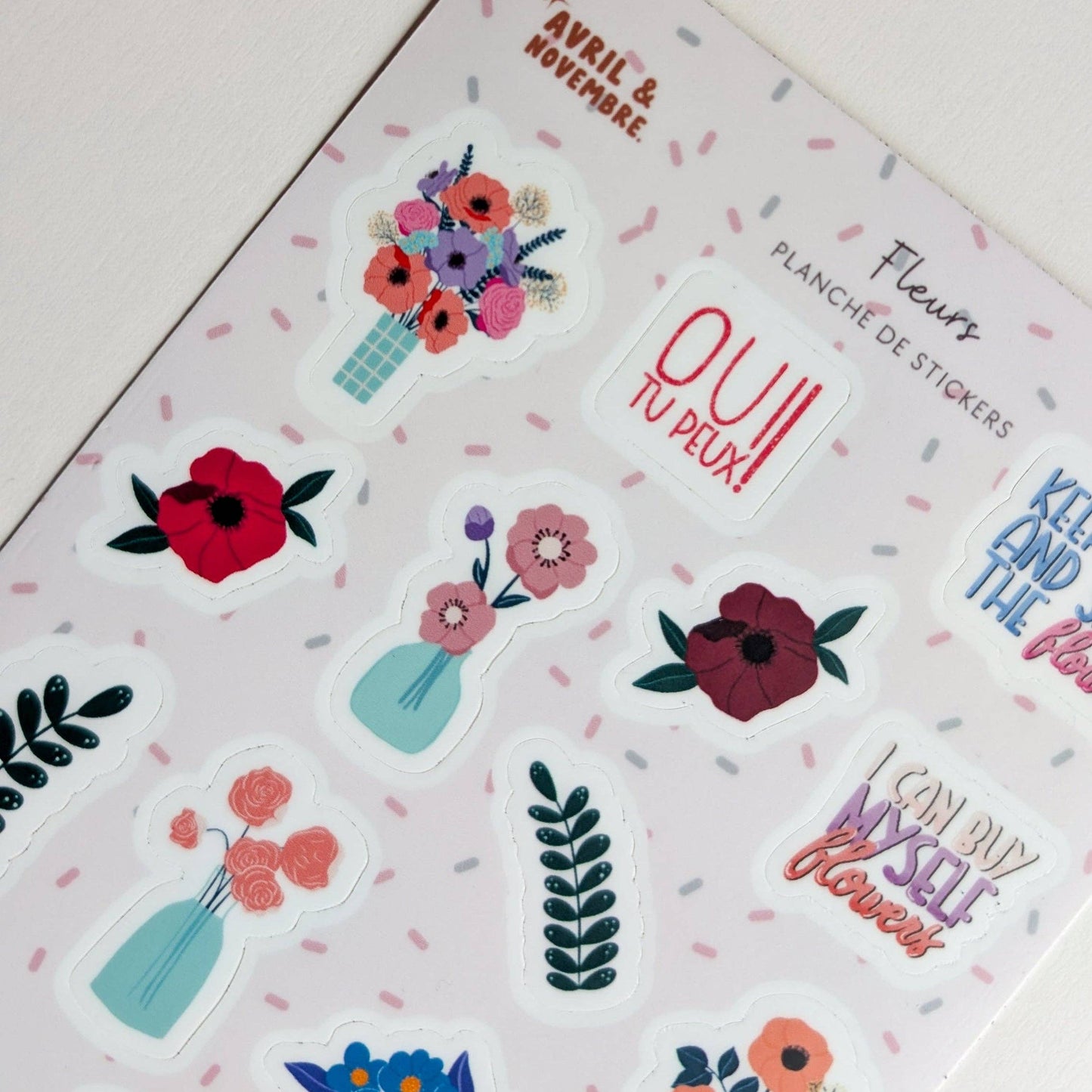 Planche de Stickers - Fleurs