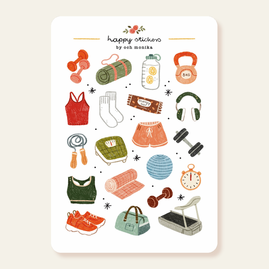 Planche de stickers - Fitness