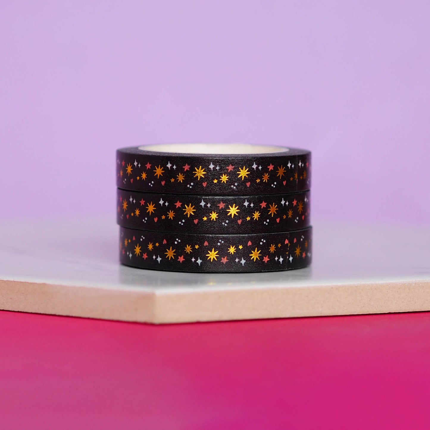 Washi Tape - Étoiles Noires