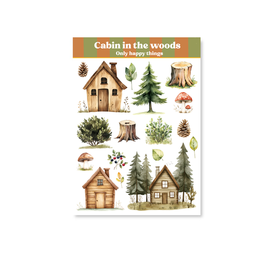 Planche de stickers - Cabane dans les bois