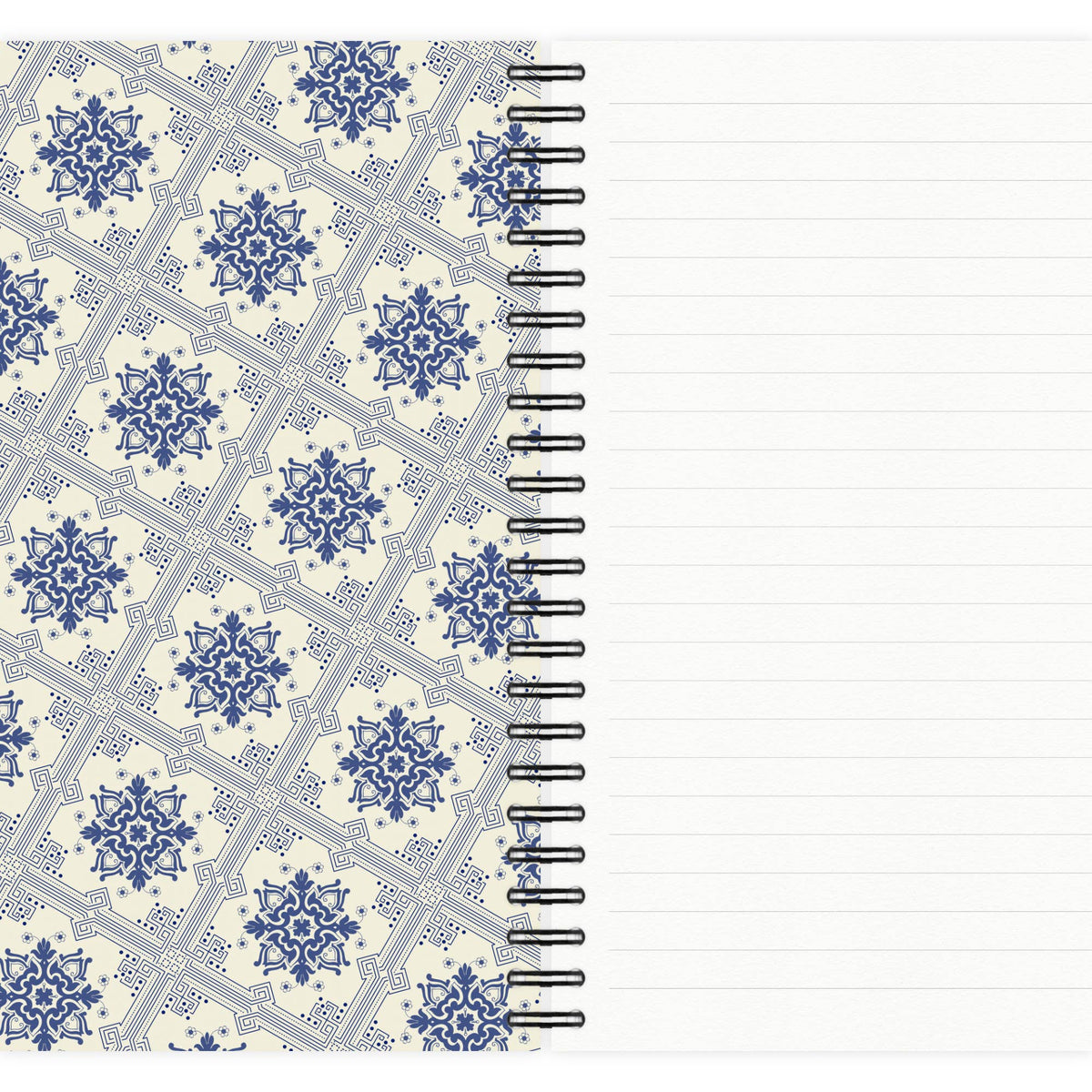 Carnet à spirale à carreaux - Azulejos bleu