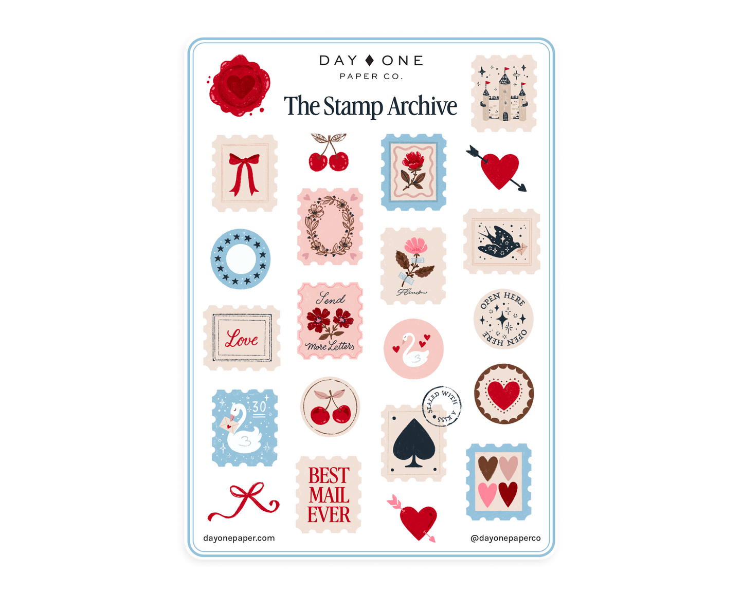 Planche de stickers - The Stamp Archive