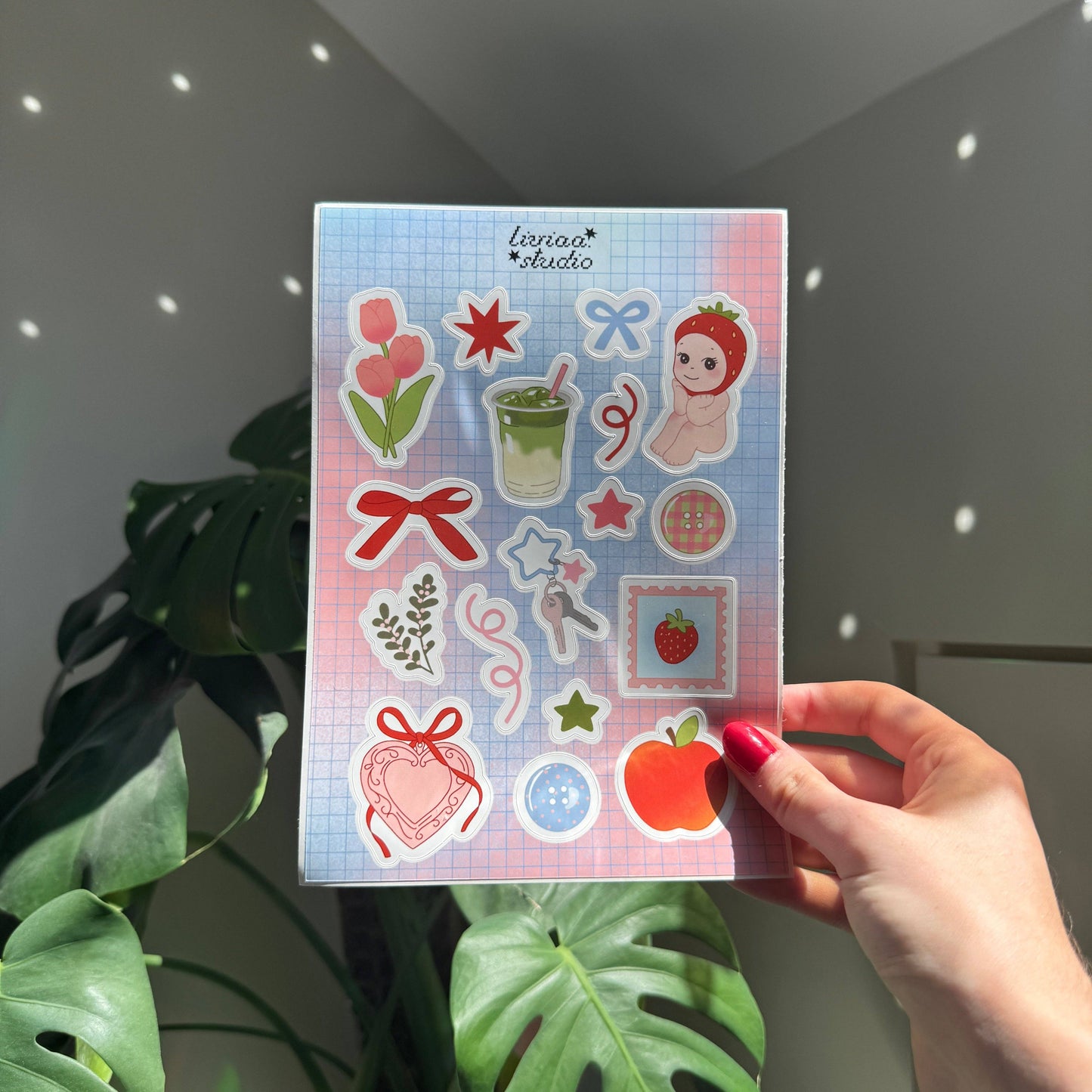 Planche de stickers - Blue Matcha
