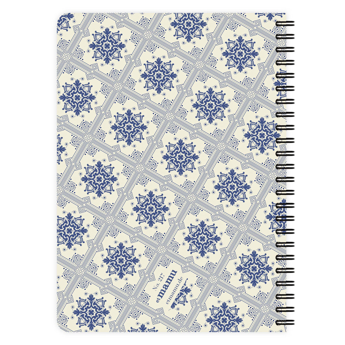Carnet à spirale à carreaux - Azulejos bleu