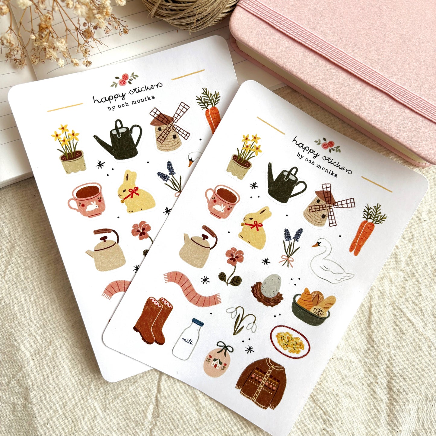 Planche de stickers - Printemps