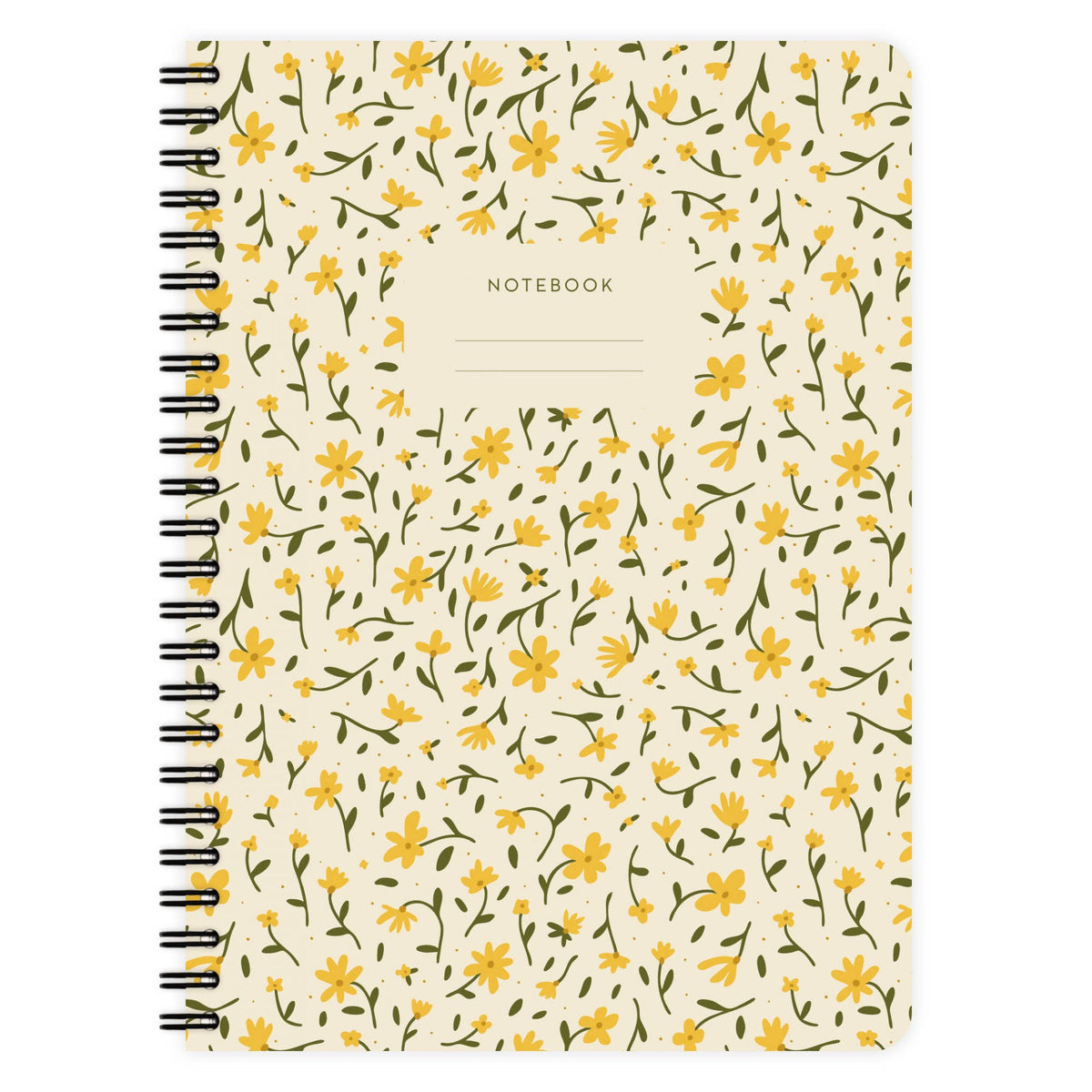 Carnet à spirale vierge - Floral bohème