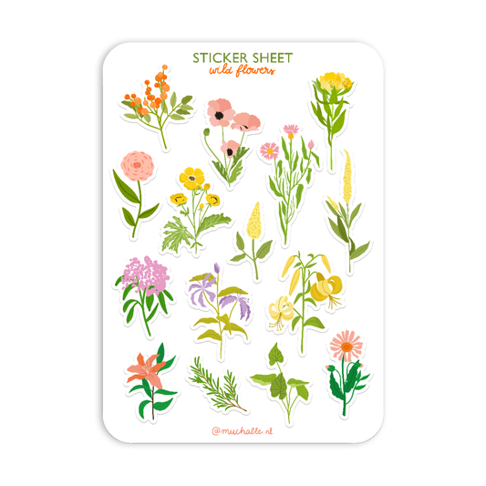 Planche de stickers - Wild Flowers