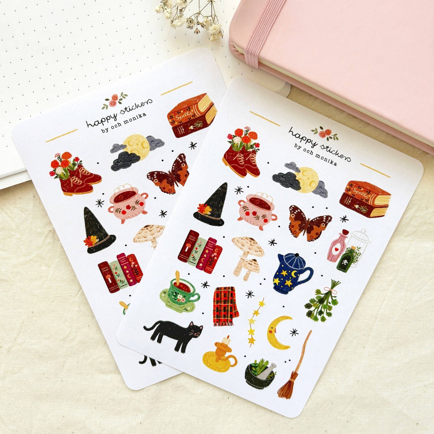 Planche de stickers - Sorcellerie