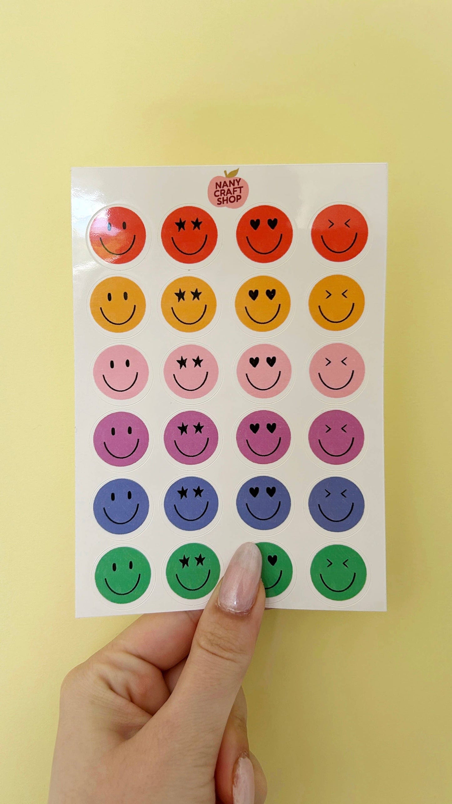 Planche de stickers - Smiley