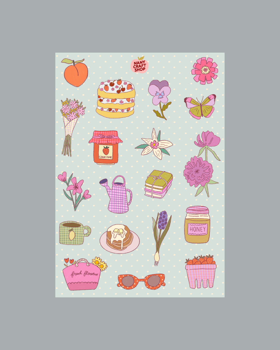 Planche de stickers - Pique-Nique