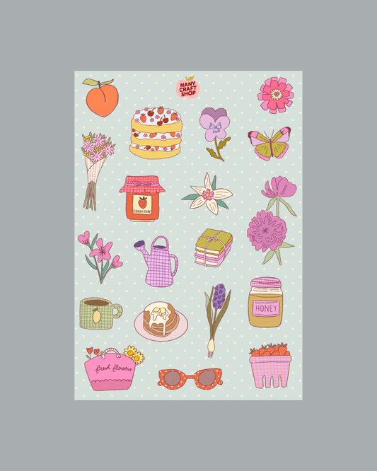 Planche de stickers - Pique-Nique