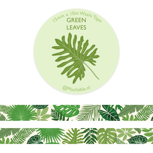 Washi-Tape - Feuilles vertes